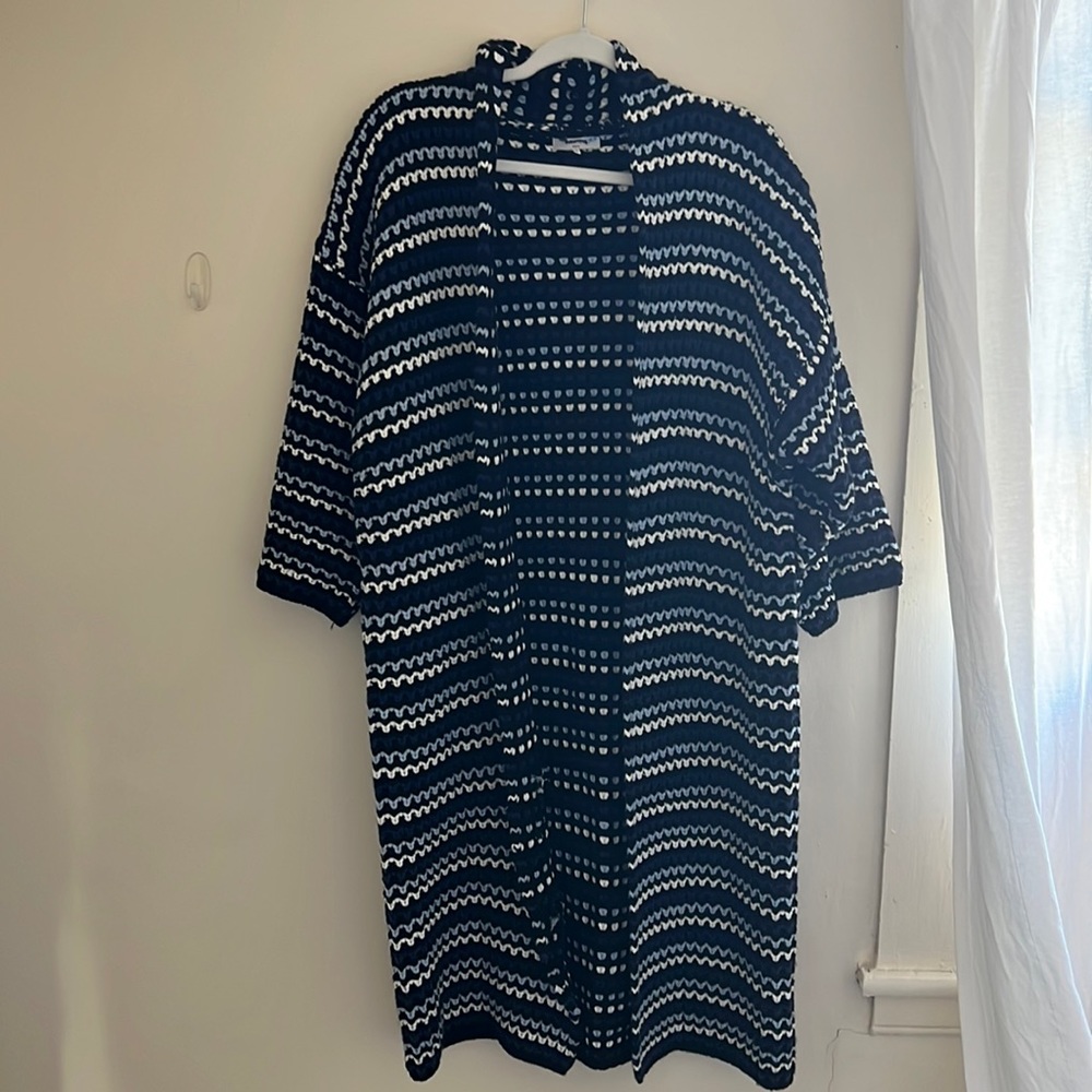 FRNCH paris striped open sweater one size